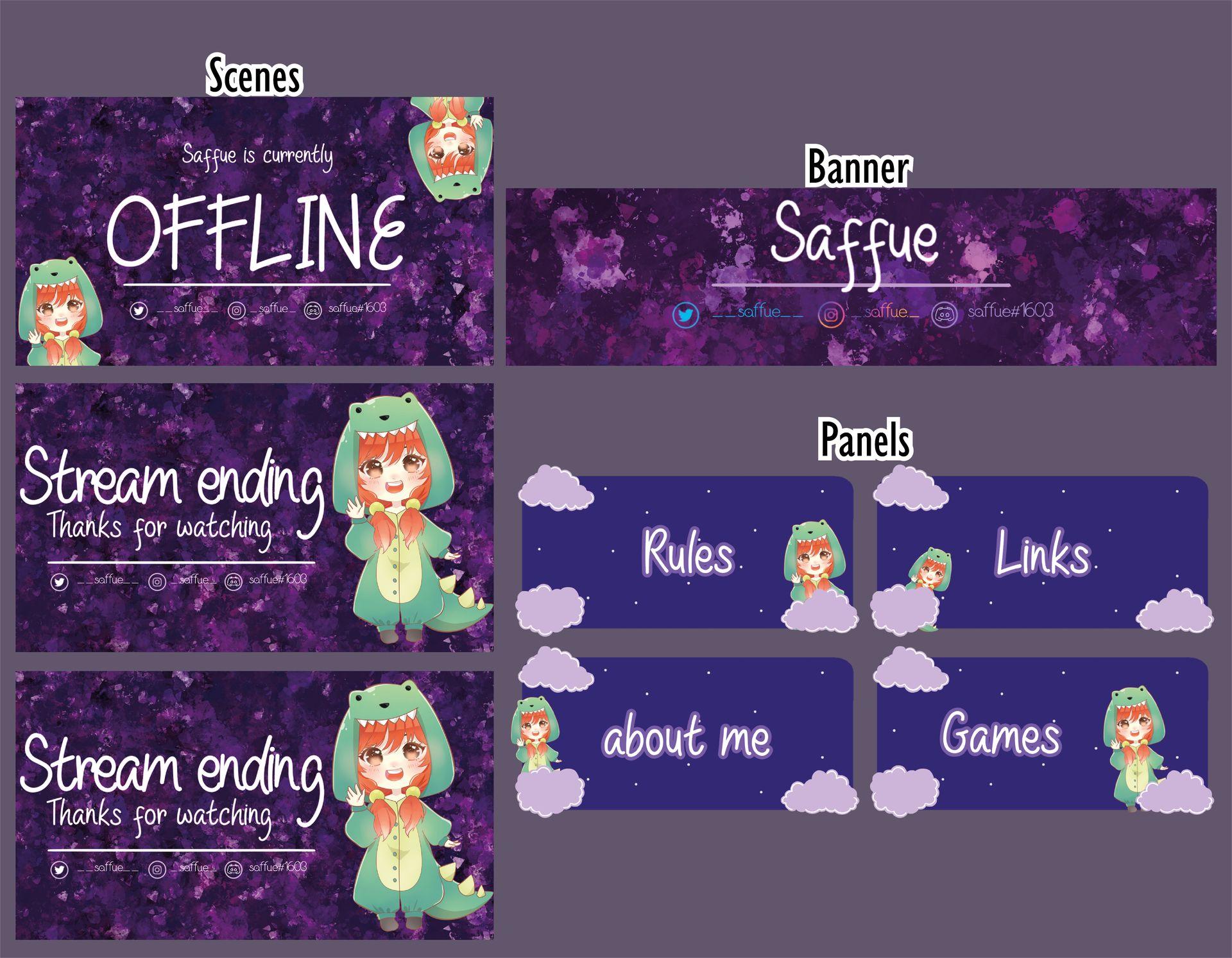 Social Media Set for my old stream setup